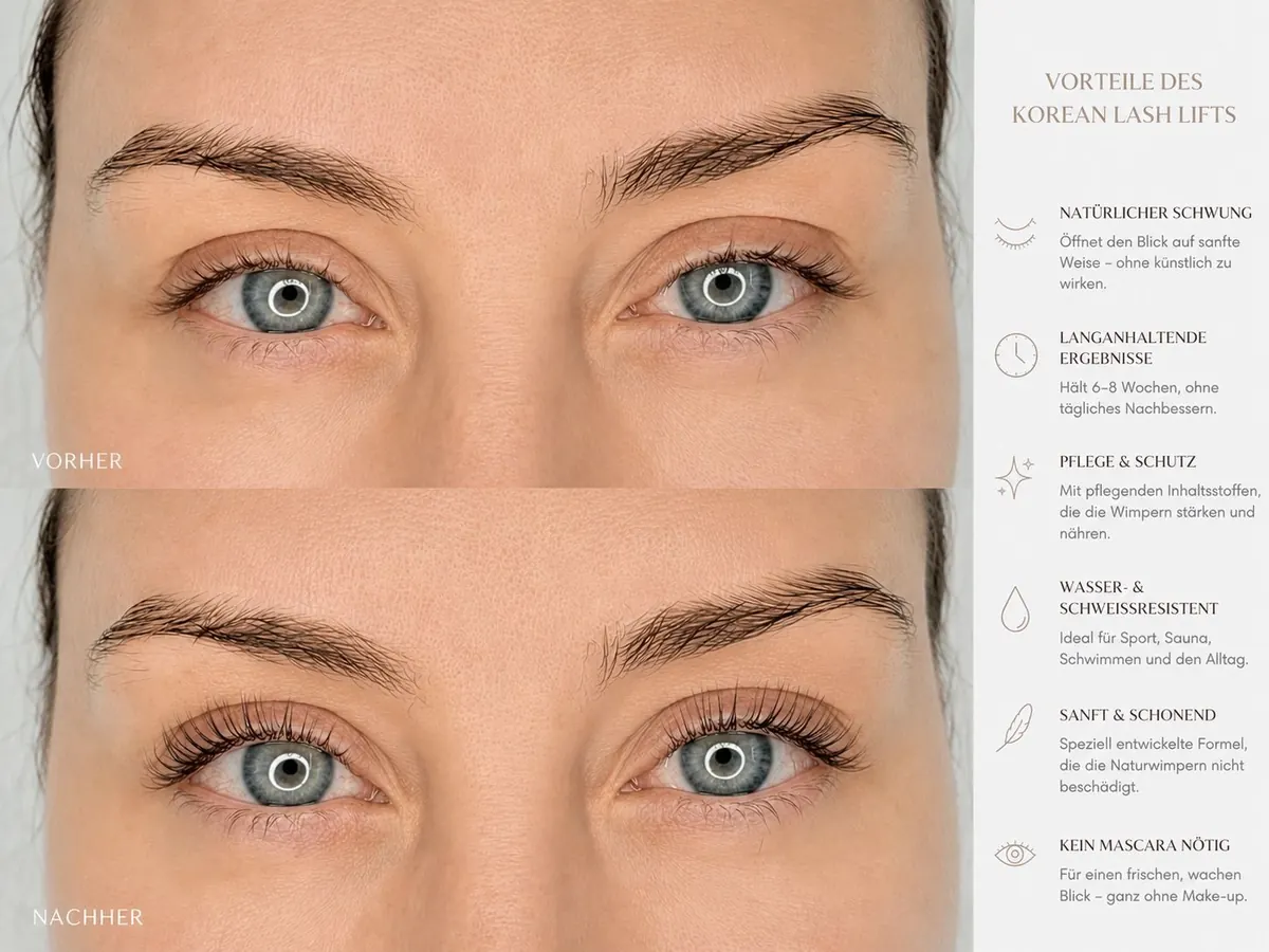 Korean Lash Lift vorher / nachher